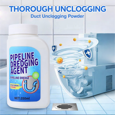 1PCS Pipeline Dredging Agent, 350ml Drain Cleaner,Drain Clog Remover Agent,Powerful Pipe Dredging Agent,Powerful Sink and Drain Cleaner Powder for Kitchen Toilet Quick Cleaning Tool