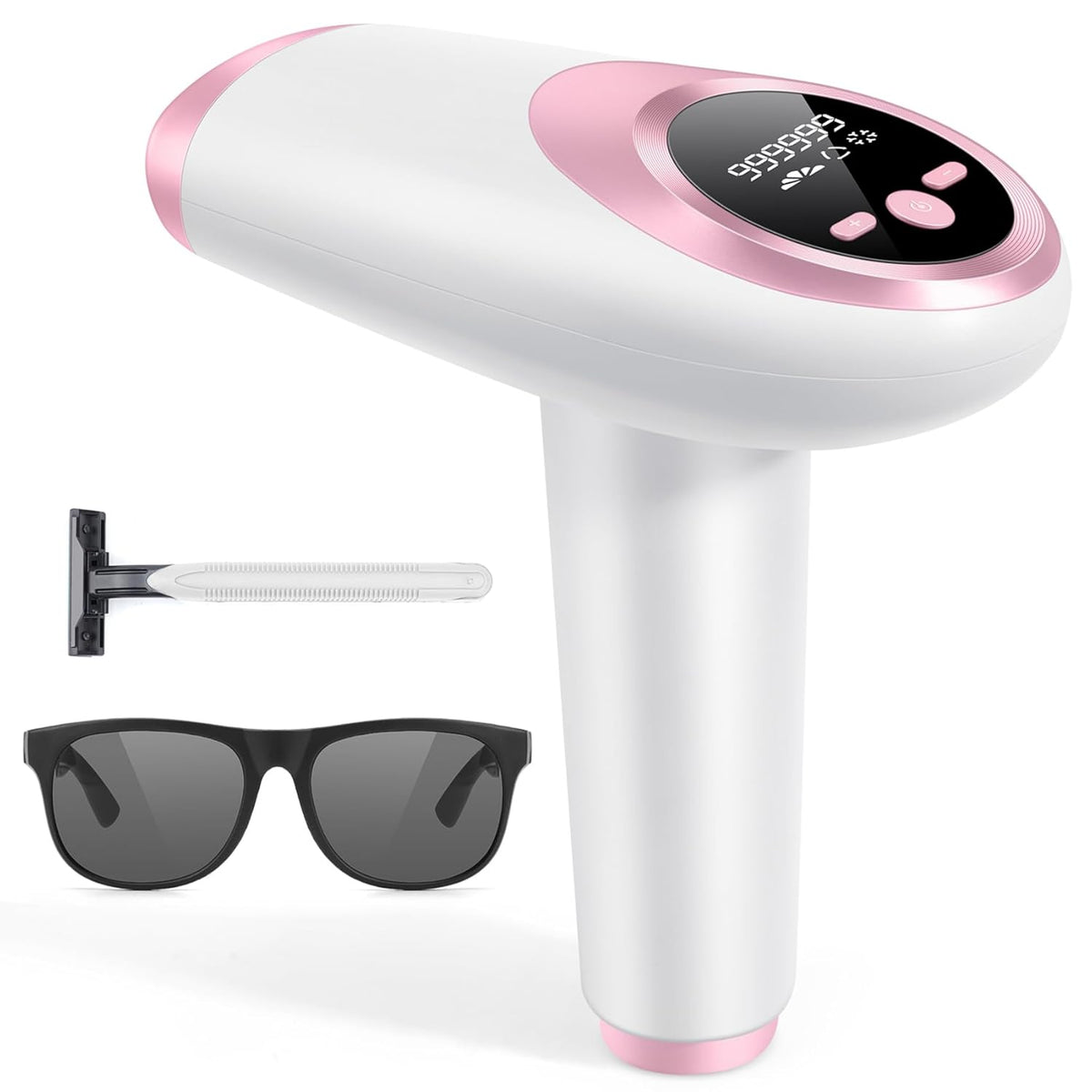 Women's laser epilator, permanent, 999,999 flashes, painless IPL epilator, underarms, legs, arms, bikini line