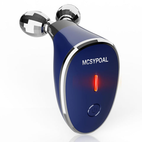 Microcurrent-Facial-Device, 5-in-1 Microcurrent Multifunctional Facial Massager, Face Roller Face Massager for Skin Care, Royal Blue