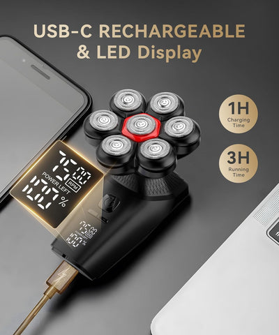 5-in-1 Magnetic Grooming Kit for Bald Men's Head Shavers