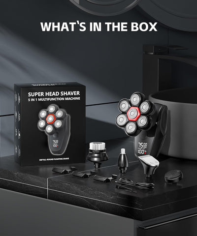 5-in-1 Grooming Kit Head Shavers for Bald Men