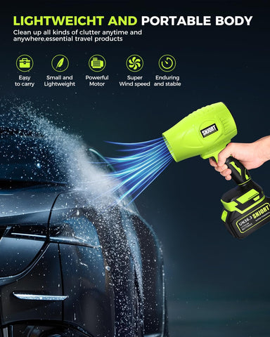 Leaf Blower Cordless with Battery and Charger,500,000 RPM,Extended Nozzle