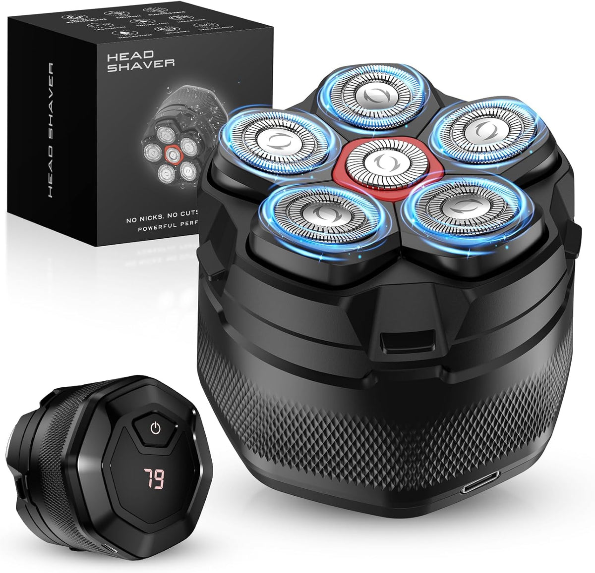 Head Shavers for Bald Men 10000 RPM High Speed 6D