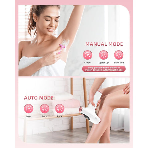 Hair Removal Device, IPL Hair Removal, Laser Hair Removal for Women and Men 999,999 Flashes Permanent for Facial Facial Legs Arms Bikini Line Whole Body Use at-Home(Model: TFDA06S-A)