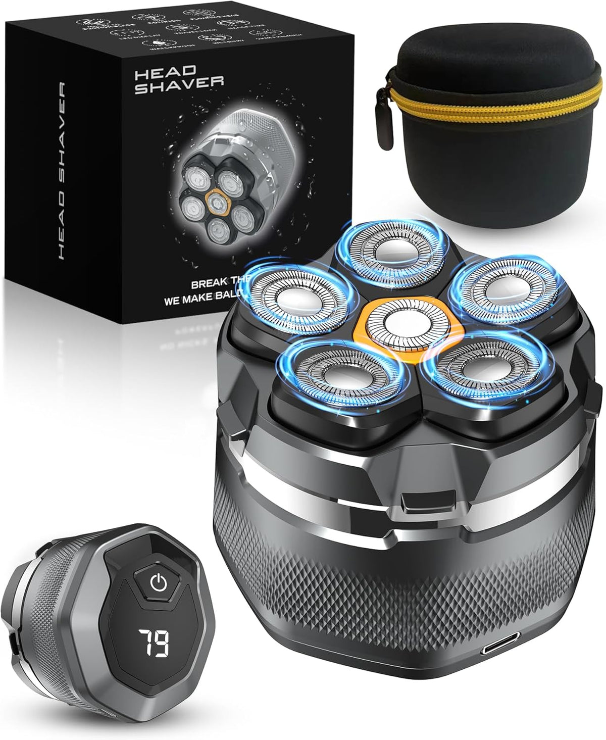 New Magnetic 6D Electric Razor for Bald Men