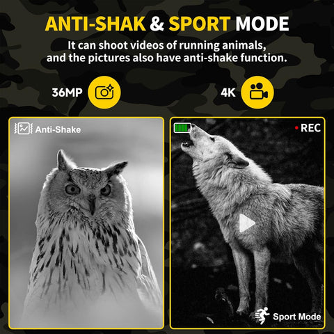 4K Night Vision Binoculars with 5000mAh Rechargeable Battery, 32GB TF, 3'' HD Screen for Camping and Security, Black