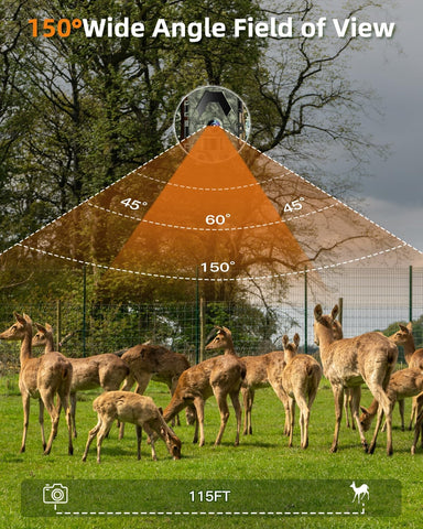 5K 60MP Trail Camera for Wildlife and Home Security