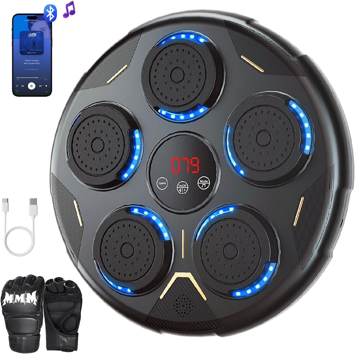 Wall Mounted Music Boxing Machine with Gloves
