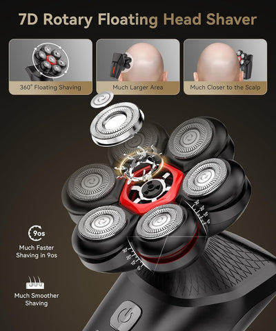 5-in-1 Magnetic Grooming Kit for Bald Men's Head Shavers